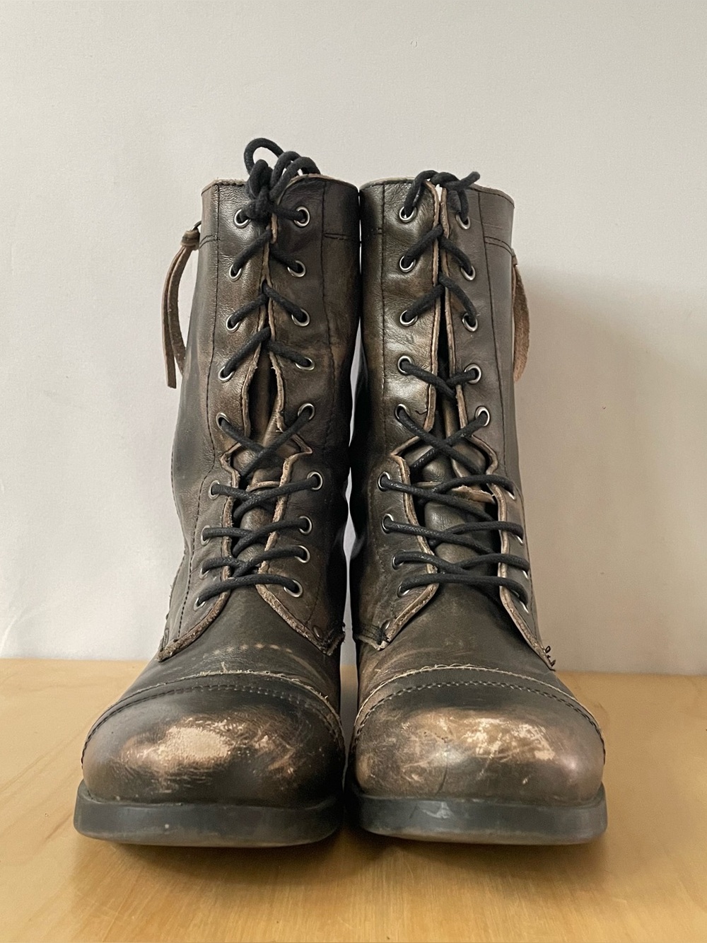 ALDO Lace-up Leather Combat Boots | US 8 - Picture 2 of 11